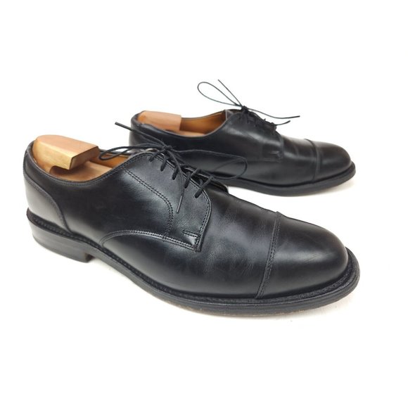 ALLEN EDMONDS Fairgate Men\'s 11 D Black Leather Cap Toe Derby Dress Shoes main image 5